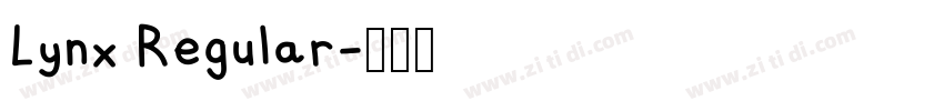 Lynx Regular字体转换